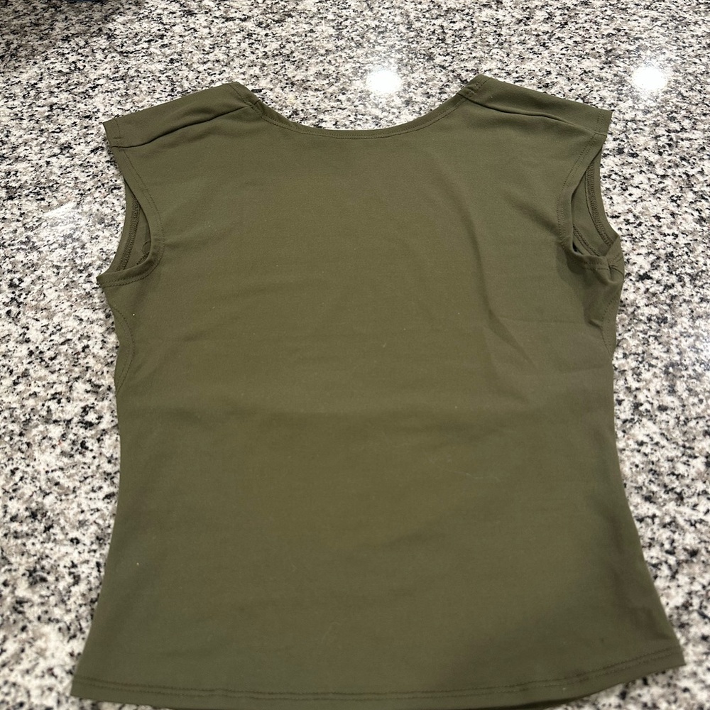 Olive Green Sleeveless Top